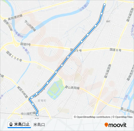 米島口止 Light Rail Line Map