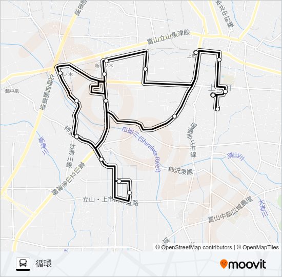 弓庄線（循環線） Bus Line Map