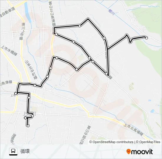 南加積線（循環線） バスの路線図