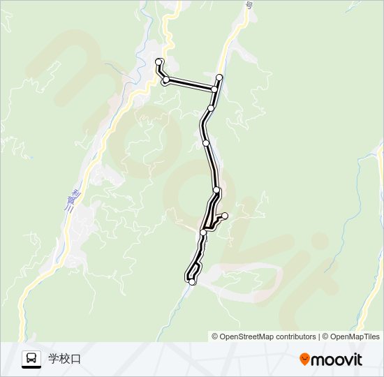 村内線（百瀬方面2便） Bus Line Map
