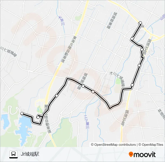 城端さくら線（城端方面のみ） Bus Line Map