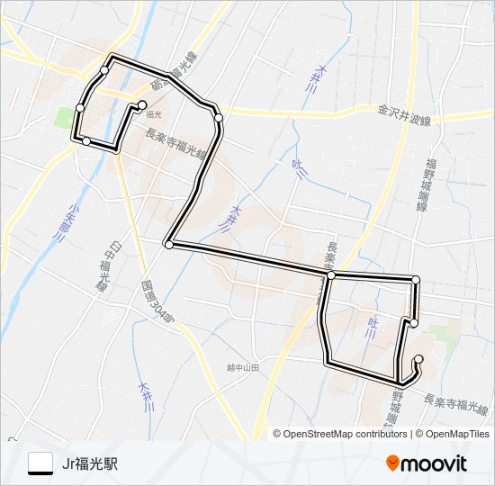 福光・福野循環線（病院往復） bus Line Map