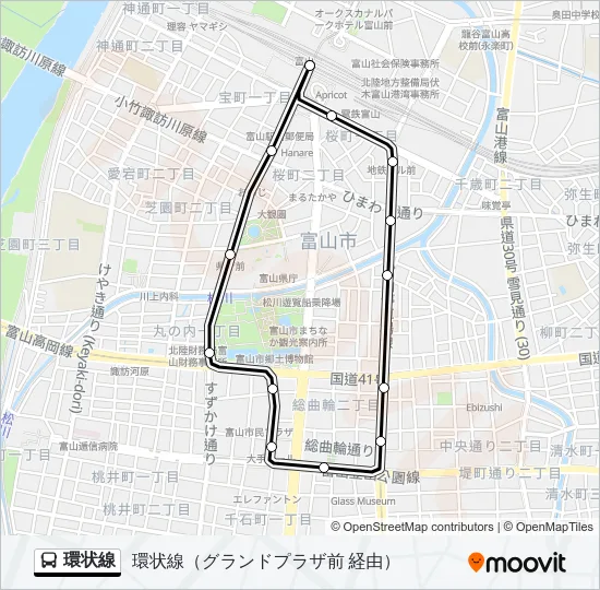 環状線 バスの路線図