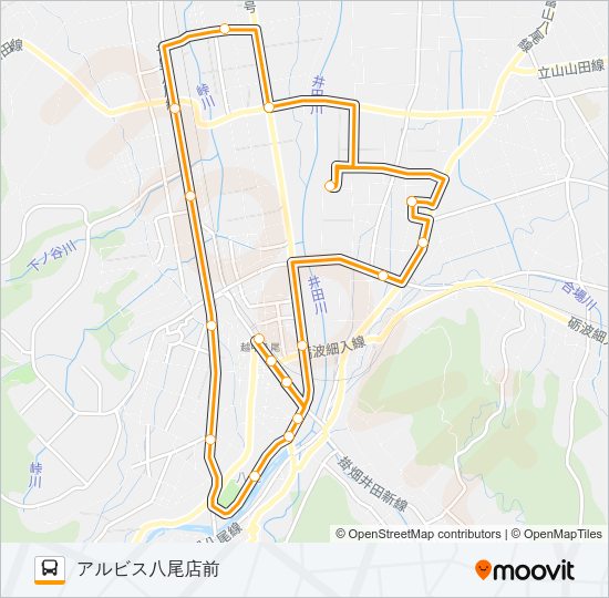 保内線（右回り） Bus Line Map