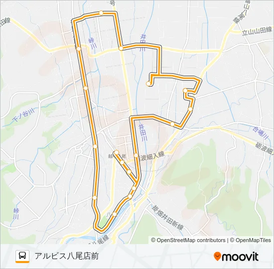 保内線（右回り） バスの路線図