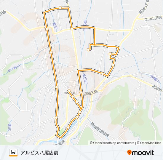 保内線（左回り） バスの路線図