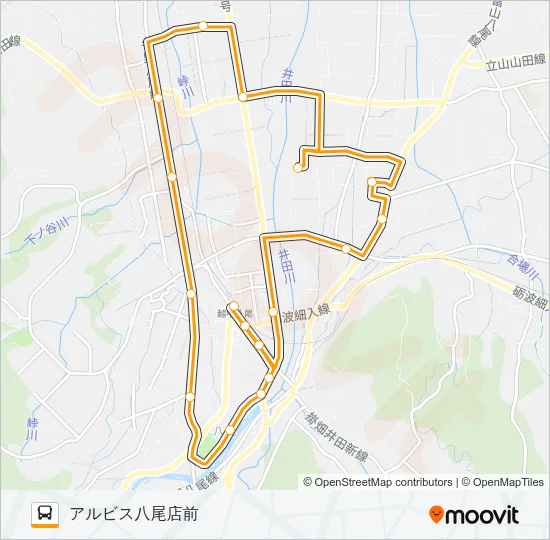 保内線（左回り） バスの路線図