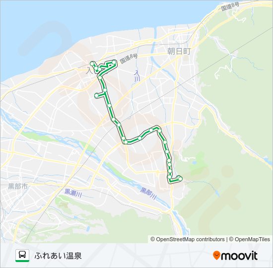 のらんマイ・カー　舟見線 bus Line Map