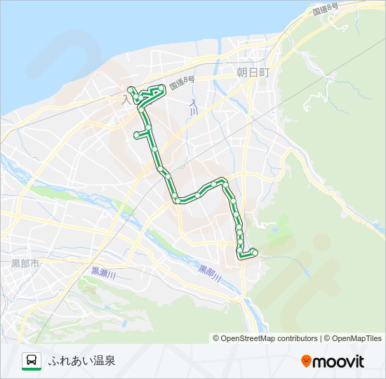 のらんマイ・カー　舟見線 bus Line Map