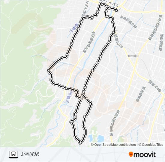 立美循環線（左回り） bus Line Map