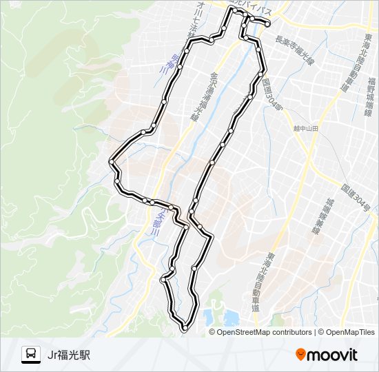 立美循環線（右回り1便） bus Line Map