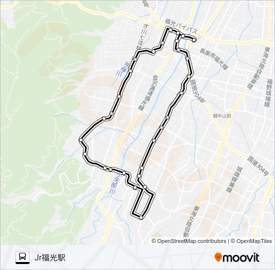 立美循環線（右回り2便） bus Line Map