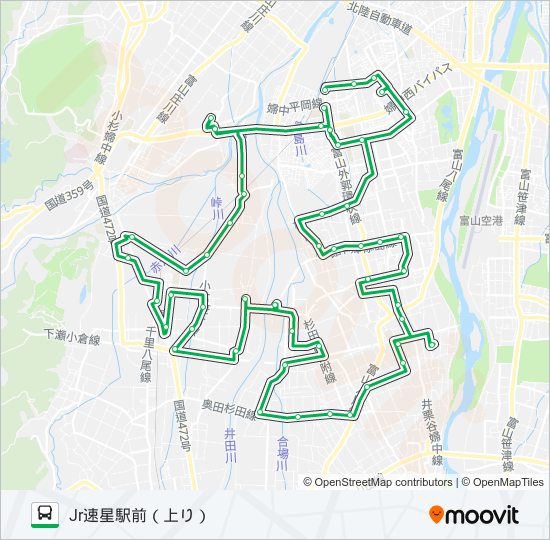 神保・宮野線（1・3便） バスの路線図