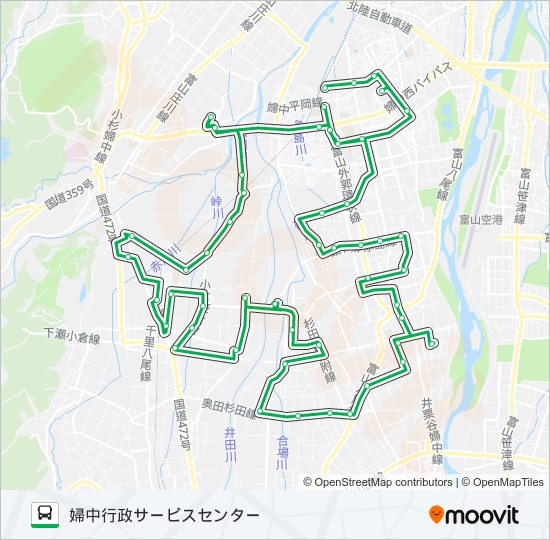 神保・宮野線（2・4便） bus Line Map