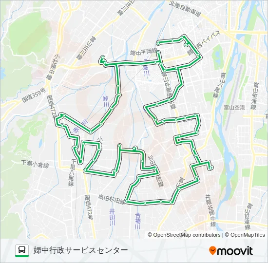 神保・宮野線（2・4便） Bus Line Map