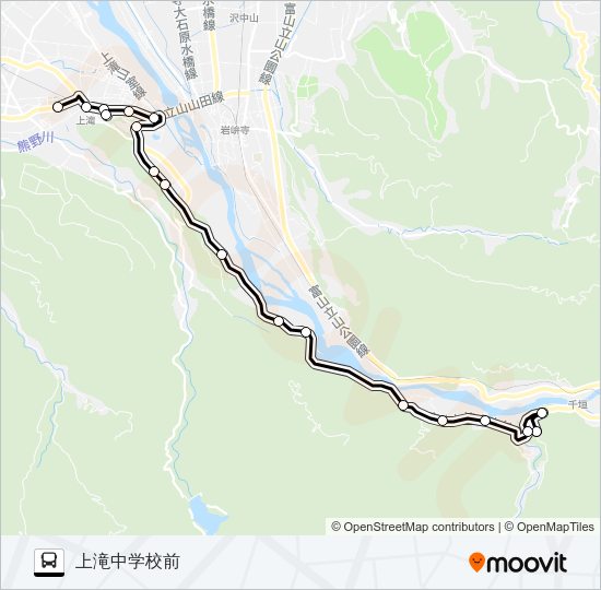 市営大山コミュニティバス　才覚地線（老人センター前行き）  Line Map