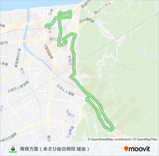 ［南保線］（泊駅～南保方面～泊駅） gondola Line Map