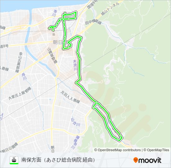 ［南保線］最終便（泊駅～南保方面～泊駅） Gondola Line Map