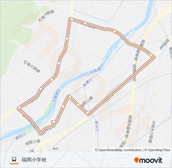 向野循環線（第１便） bus Line Map