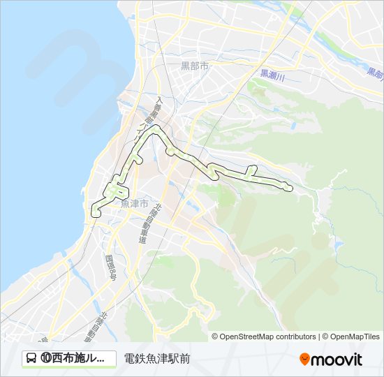 ⑩西布施ルート bus Line Map