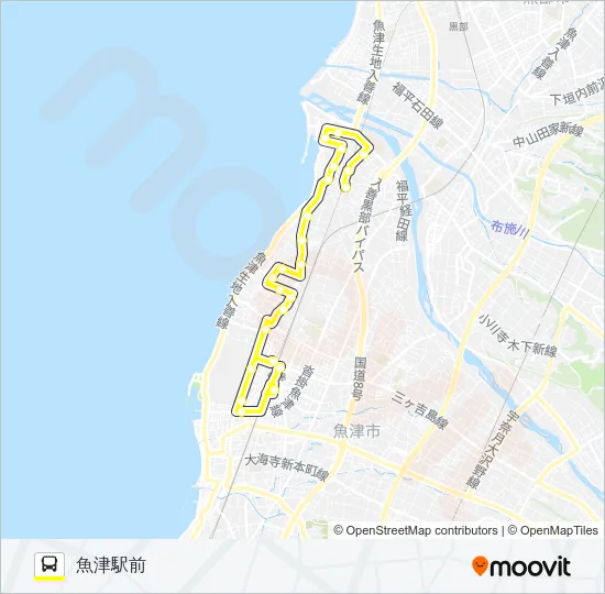 ④経田－道下ルート Bus Line Map