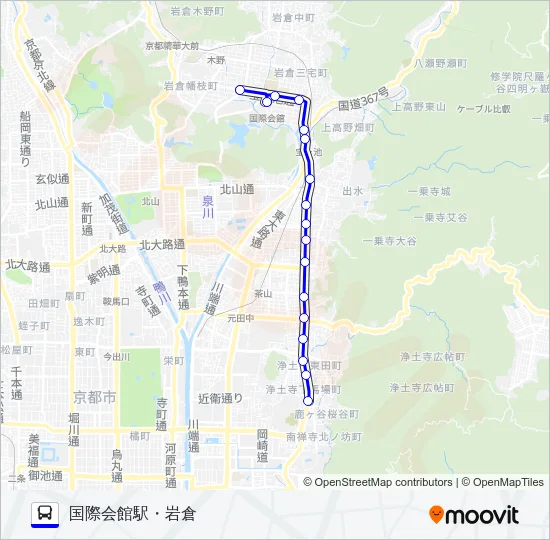 市バス５ バスの路線図