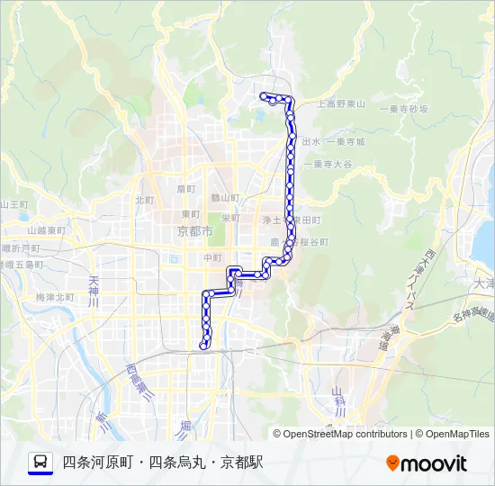 市バス５ バスの路線図