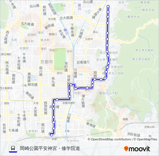 市バス５ バスの路線図