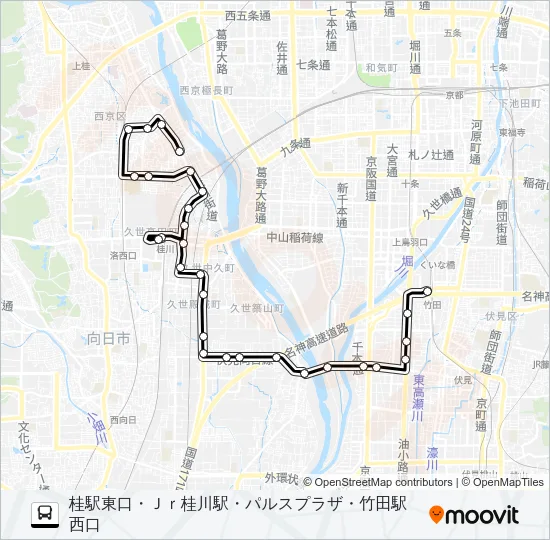 市バス南１ Bus Line Map