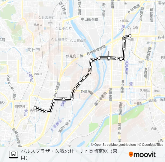 市バス南２ バスの路線図