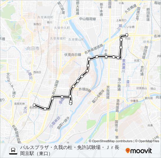 市バス南２ Bus Line Map