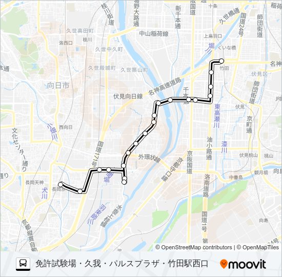 市バス南２ Bus Line Map
