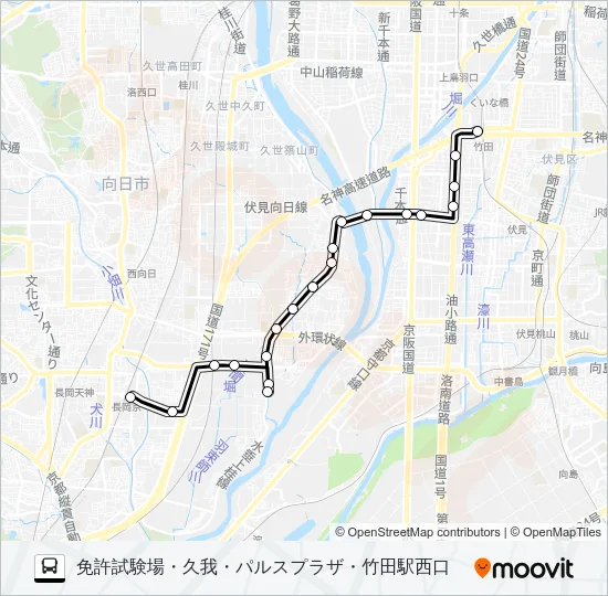 市バス南２ バスの路線図