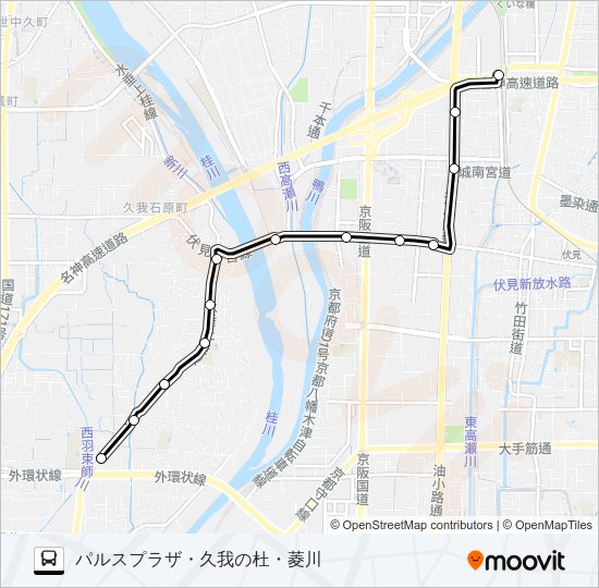 市バス南２ Bus Line Map
