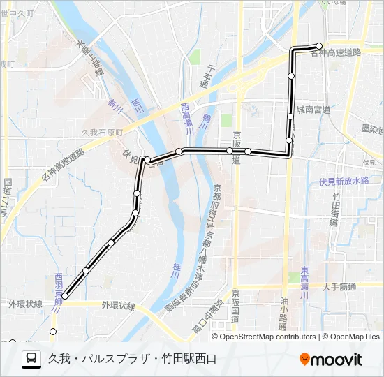 市バス南２ バスの路線図