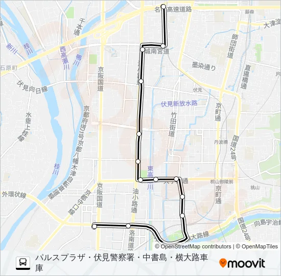 市バス南３ Bus Line Map