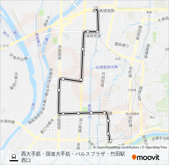 市バス南３ Bus Line Map