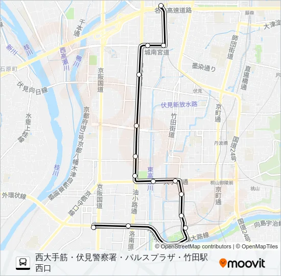 市バス南３ Bus Line Map