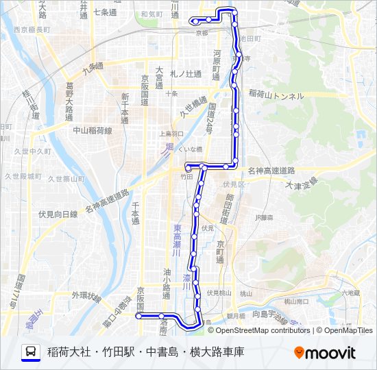 市バス南５ Bus Line Map