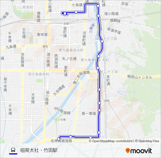 市バス南５ バスの路線図