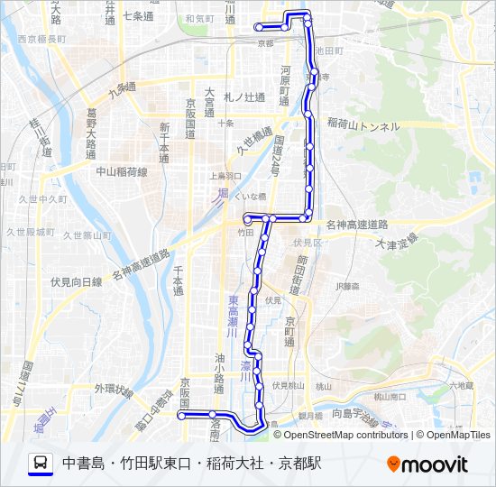 市バス南５ Bus Line Map