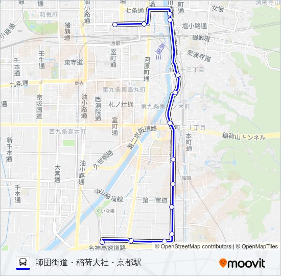 市バス南５ Bus Line Map
