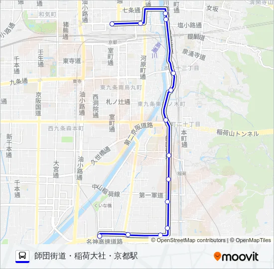 市バス南５ バスの路線図