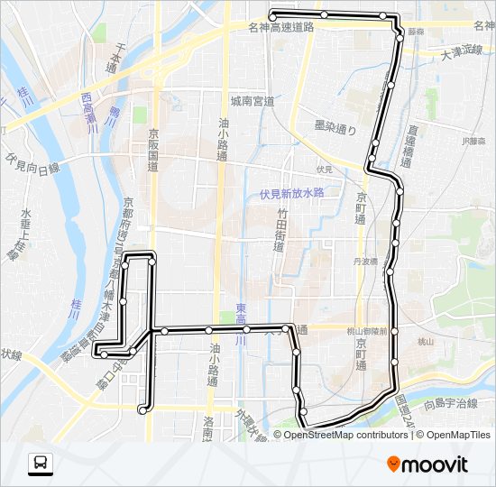 市バス南８ Bus Line Map