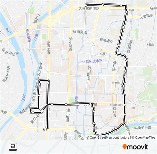 市バス南８ バスの路線図