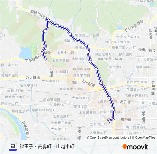 市バス特８ Bus Line Map