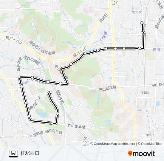 市バス西２ Bus Line Map