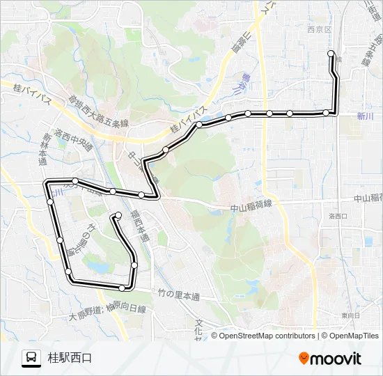 市バス西２ バスの路線図