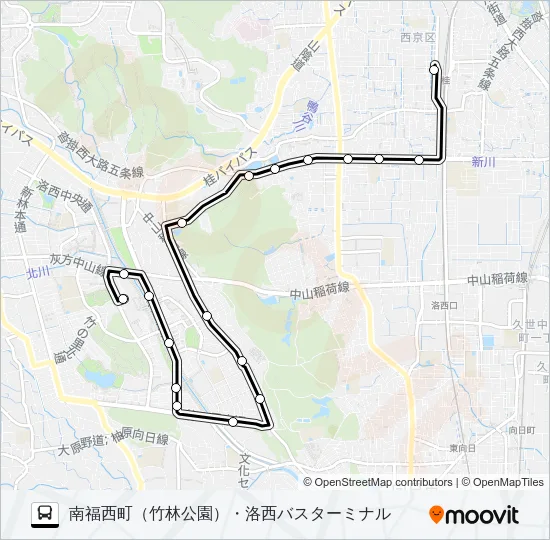 市バス西３ Bus Line Map
