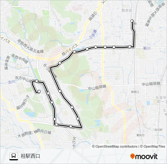 市バス西３ Bus Line Map